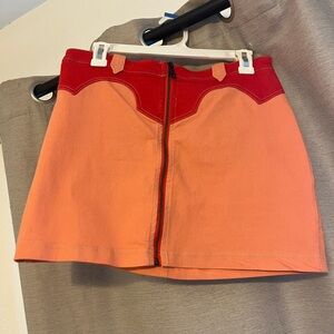 BDG Vibrant Red and Orange Skirt
